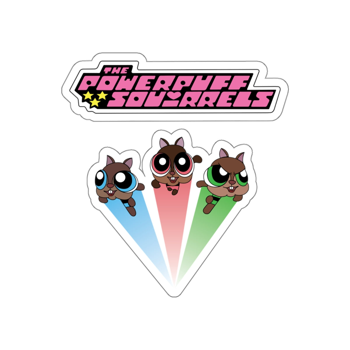 Powerpuff Squirrels Sticker