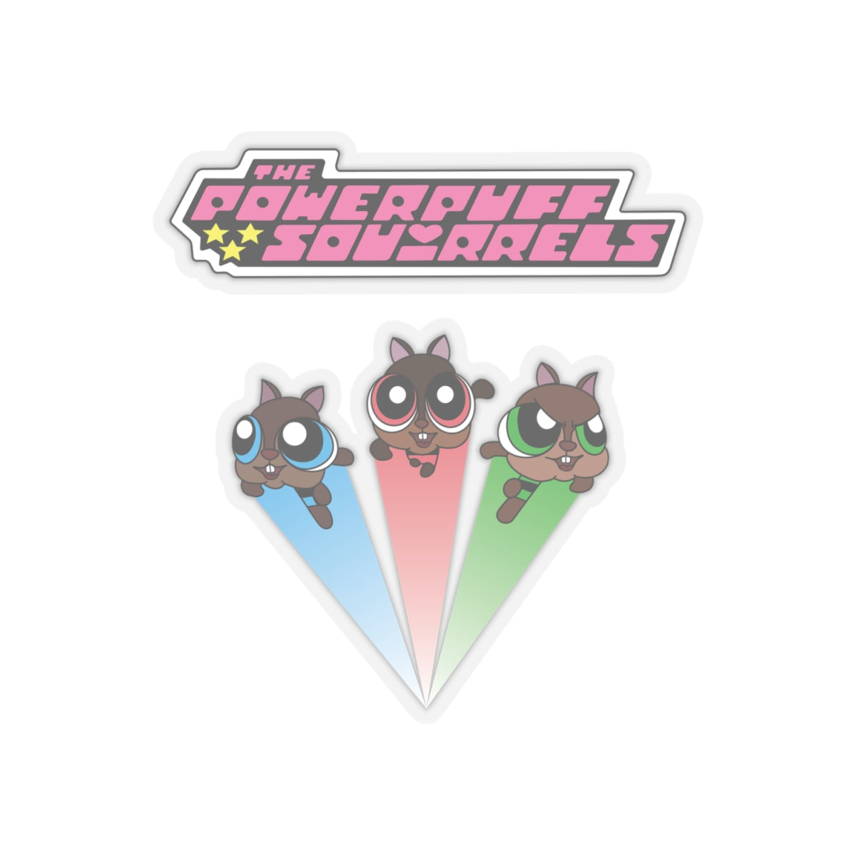 Powerpuff Squirrels Sticker