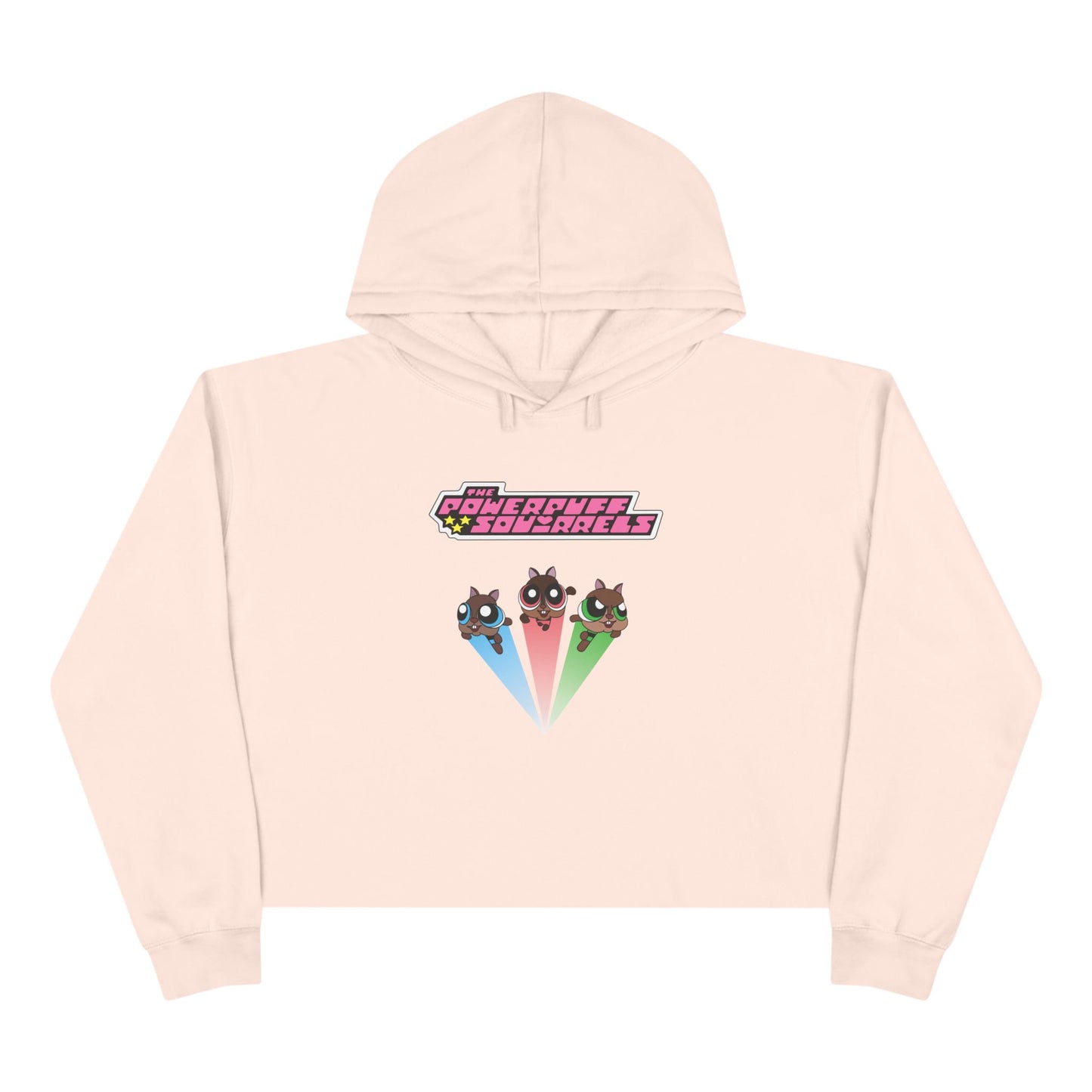 Powerpuff Squirrels Women's Cropped Hoodie